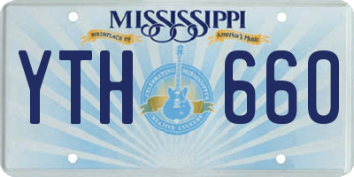MS license plate YTH660