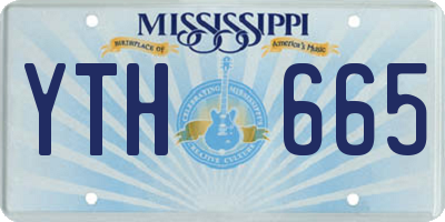 MS license plate YTH665