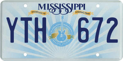 MS license plate YTH672