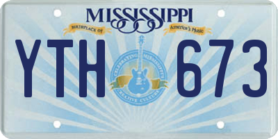 MS license plate YTH673