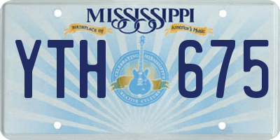 MS license plate YTH675