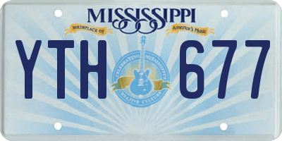 MS license plate YTH677