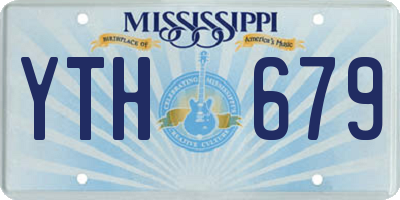 MS license plate YTH679