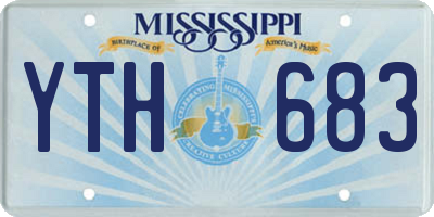 MS license plate YTH683