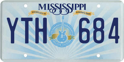 MS license plate YTH684
