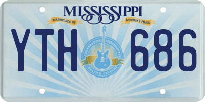 MS license plate YTH686