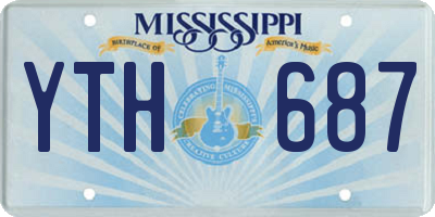 MS license plate YTH687