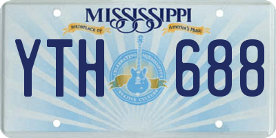 MS license plate YTH688