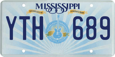 MS license plate YTH689