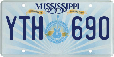 MS license plate YTH690
