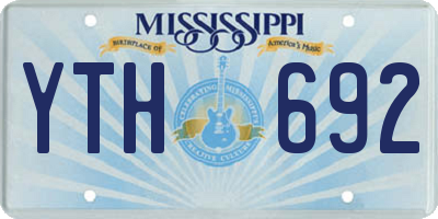 MS license plate YTH692