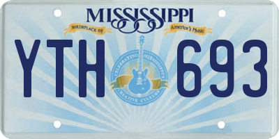 MS license plate YTH693