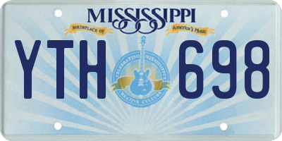 MS license plate YTH698