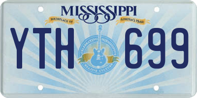 MS license plate YTH699
