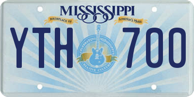 MS license plate YTH700