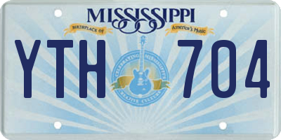 MS license plate YTH704