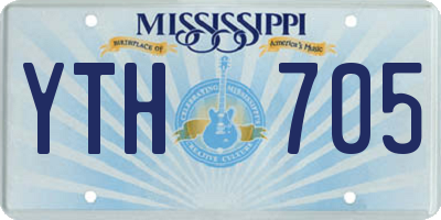 MS license plate YTH705