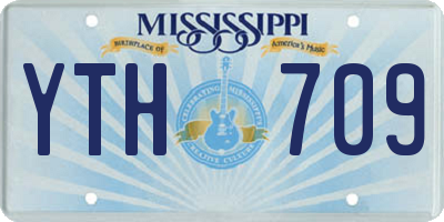 MS license plate YTH709