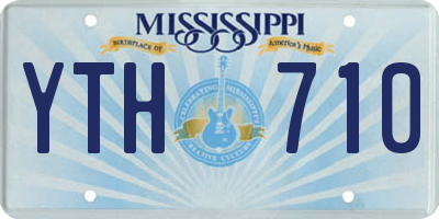 MS license plate YTH710