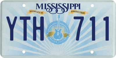 MS license plate YTH711