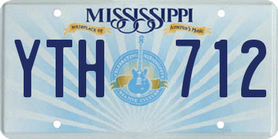 MS license plate YTH712