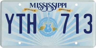 MS license plate YTH713
