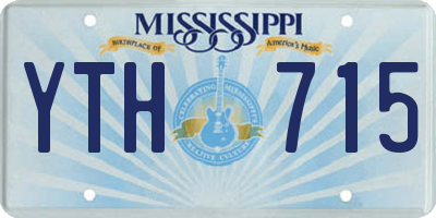 MS license plate YTH715