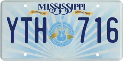 MS license plate YTH716