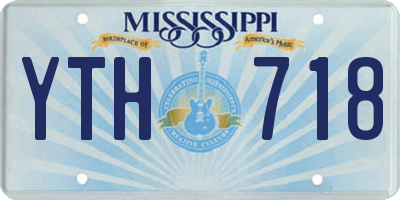 MS license plate YTH718