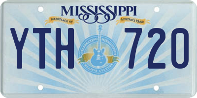 MS license plate YTH720