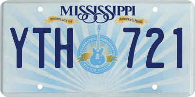 MS license plate YTH721