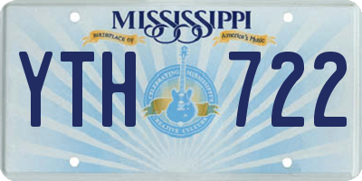MS license plate YTH722