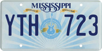 MS license plate YTH723