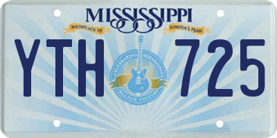 MS license plate YTH725
