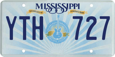 MS license plate YTH727