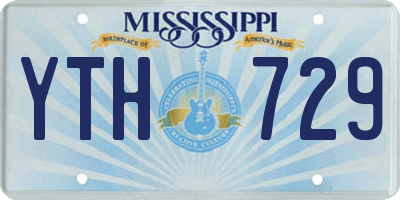 MS license plate YTH729