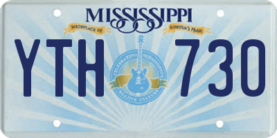 MS license plate YTH730
