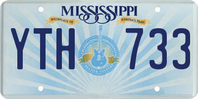 MS license plate YTH733