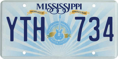 MS license plate YTH734