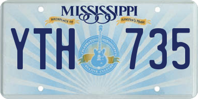 MS license plate YTH735
