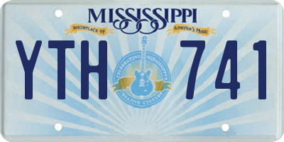 MS license plate YTH741