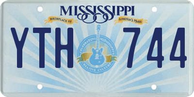 MS license plate YTH744