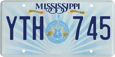 MS license plate YTH745