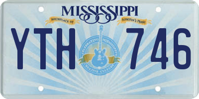 MS license plate YTH746