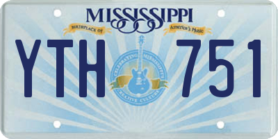 MS license plate YTH751