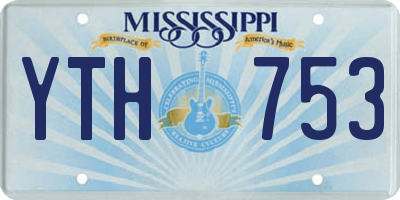 MS license plate YTH753