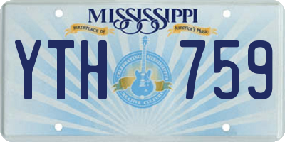 MS license plate YTH759