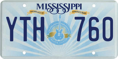 MS license plate YTH760