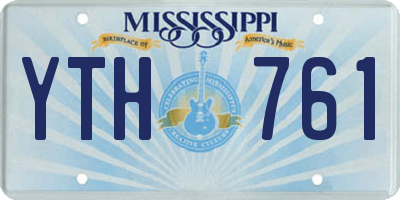 MS license plate YTH761