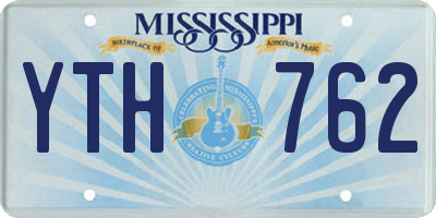 MS license plate YTH762